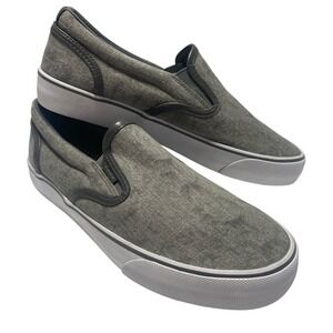 Lugz Clipper 2 Gray Classic Canvas Slip-On Sneakers Mens 8